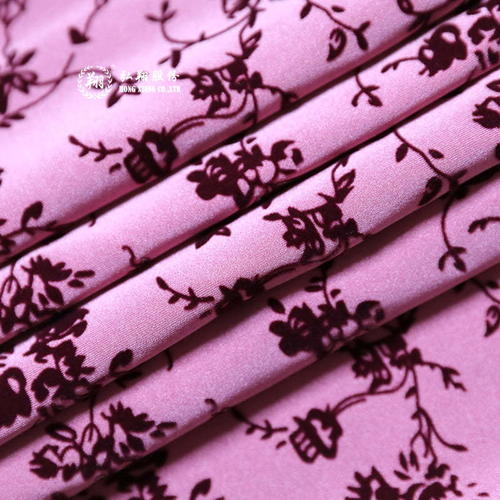 N001PY6-Z flocking Pattern printed fashion fabric
