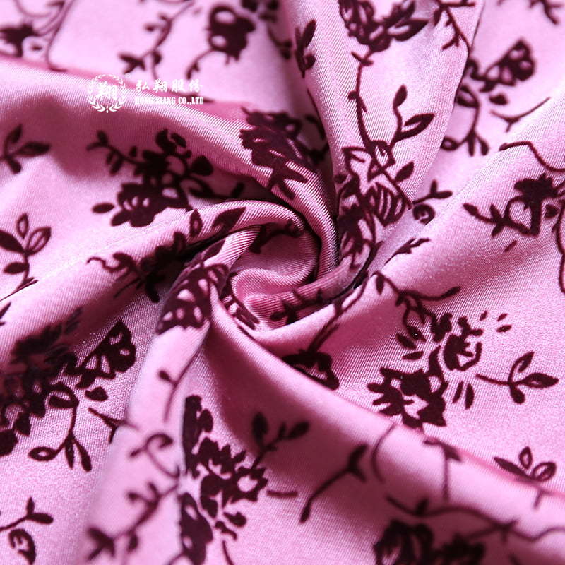 N001PY6-Z flocking Pattern printed fashion fabric