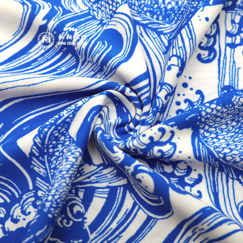 N185TB2-B Nylon spandex semi-gloss screen printing  swimsuit fabric