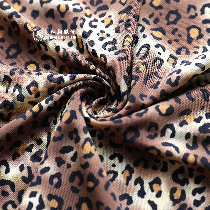 N045PB2-B Nylon spandex semi-gloss stretch mesh printed swimsuit fabric