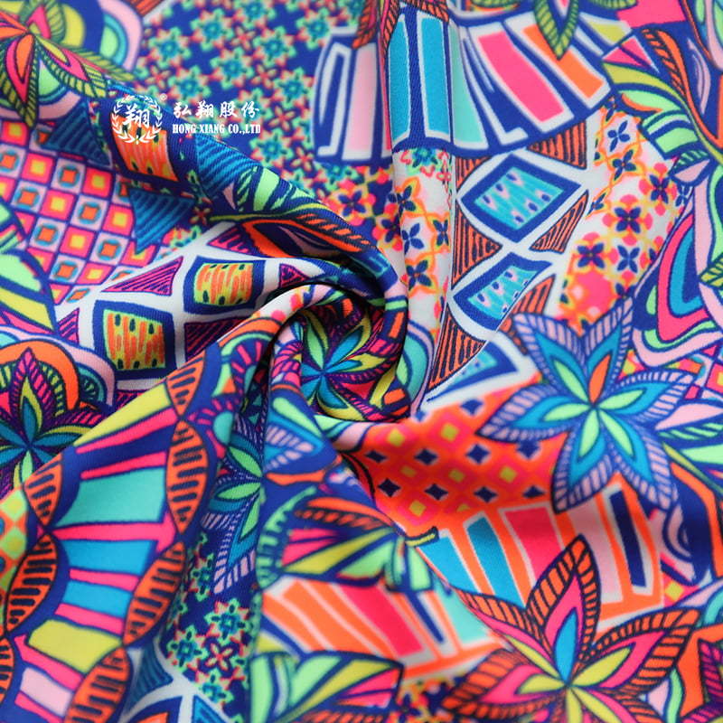 T009PW6-A Polyester matte digital printed swimsuit fabric
