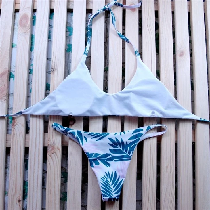Blush Base Palm Frond Print Swim Set factory Blush Base Palm Frond Print Swim Set factory