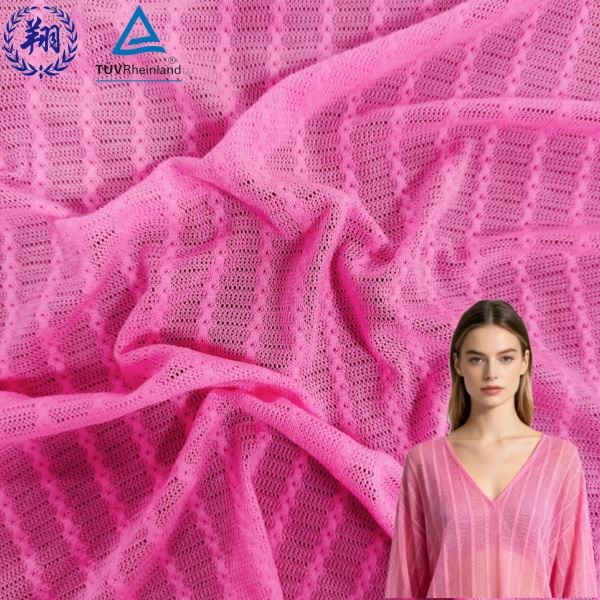 Bright Nylon Mesh Jacquard