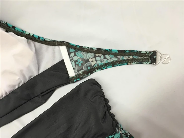 Contrast Waist Floral Halter Swimwear suppliers Contrast Waist Floral Halter Swimwear suppliers