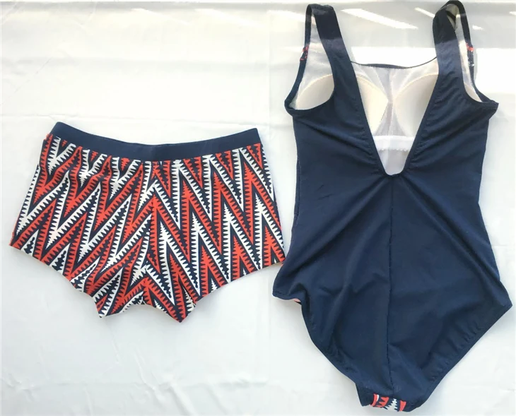 Couple Matching Geometric Print Swimsuit Set best Couple Matching Geometric Print Swimsuit Set best