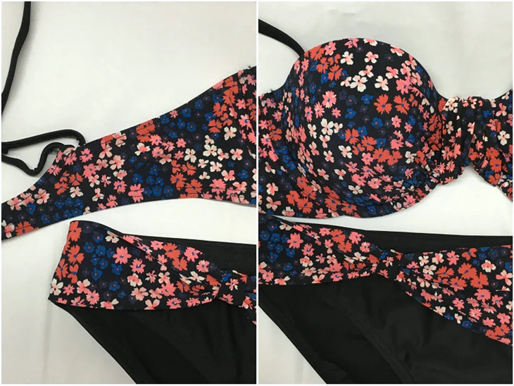 Ditsy Floral Twist Waist Bikini Set best Ditsy Floral Twist Waist Bikini Set best