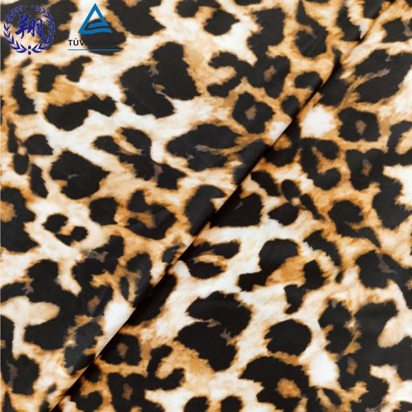 Leopard Print Polyester Spandex Semi-dull Fabric suppliers Leopard Print Polyester Spandex Semi-dull Fabric suppliers