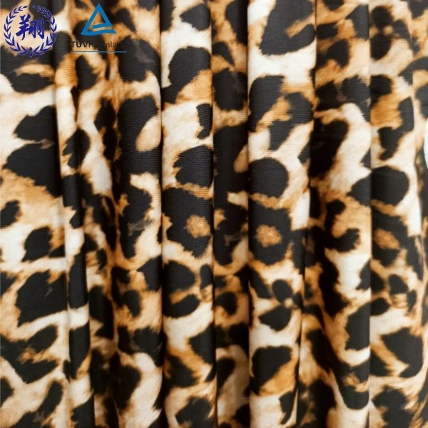Leopard Print Polyester Spandex Semi-dull Fabric best Leopard Print Polyester Spandex Semi-dull Fabric best
