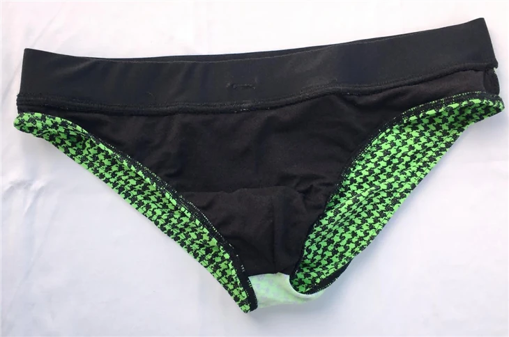 Neon Green Houndstooth Men Swim Briefs factory