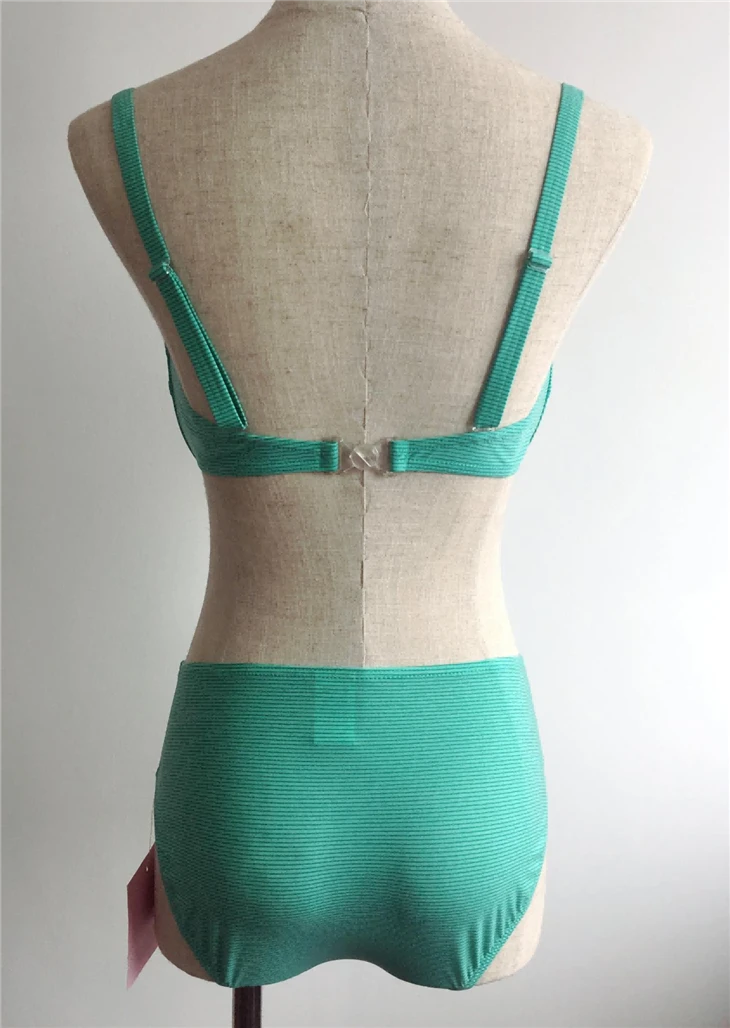 Ribbed Underwire High Waist Bikini Set factory