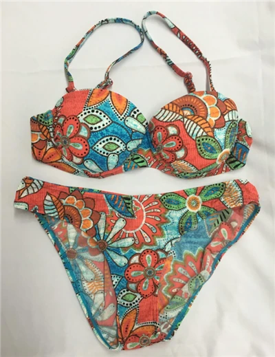 Bohemian Floral Underwire Two‑Piece Swimwear