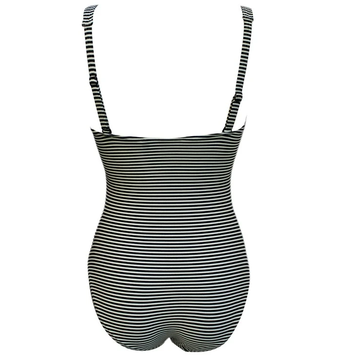 Stripe Twist Front Ruched One Piece Swimsuit suppliers Stripe Twist Front Ruched One Piece Swimsuit suppliers