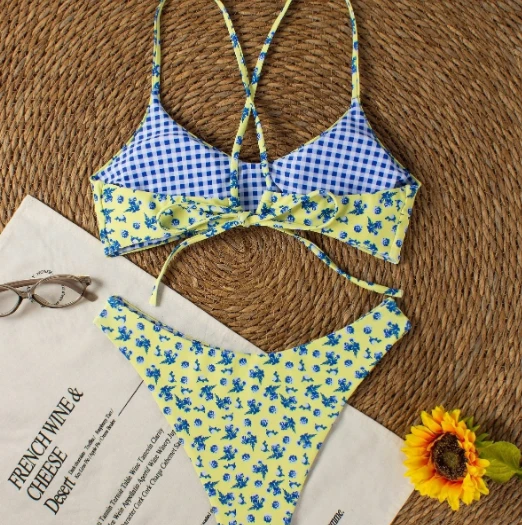 Tiny Floral Back Tie 2 Piece Swimwear suppliers Tiny Floral Back Tie 2 Piece Swimwear suppliers