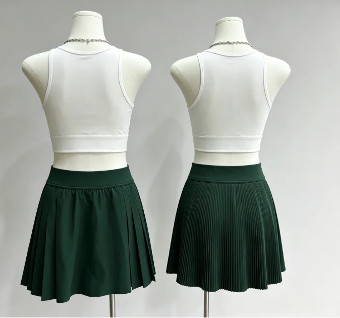 U‑Neck Tank & Pleated Skirt Active Suit factory U‑Neck Tank & Pleated Skirt Active Suit factory